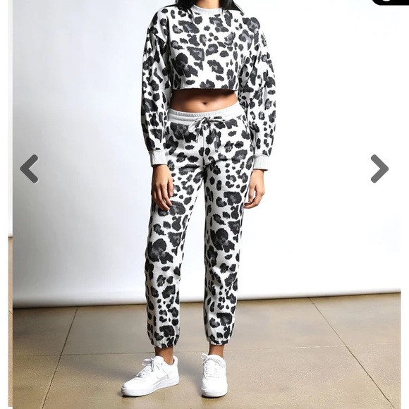 🇨🇦 TWENTY MONTREAL Hyper Reality Knit Leopard Jogger sz Small Woven Pant - Picture 16 of 16